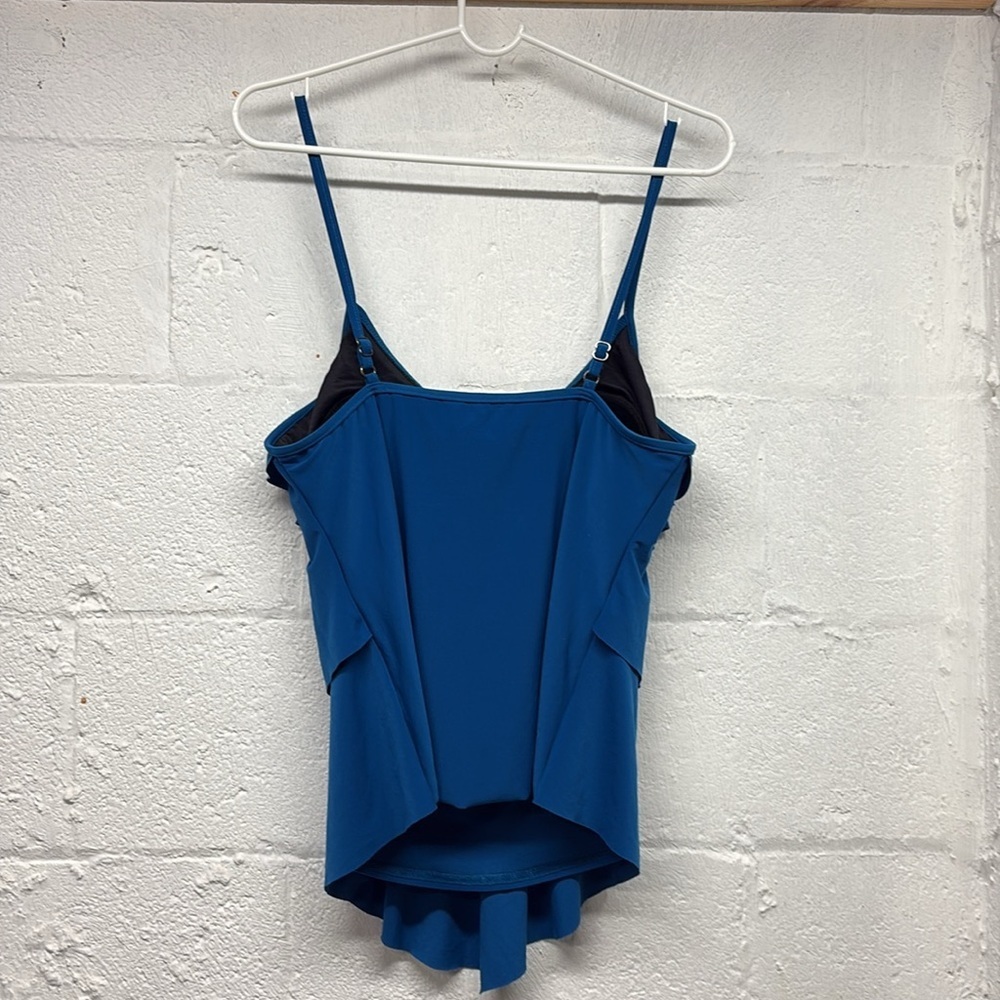 Magicsuit By Miraclesuit Solid Blue Rita Ruffle T… - image 3